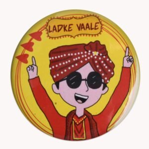 Customized Ladke Wale Wedding Badges – Brand BADGEindia