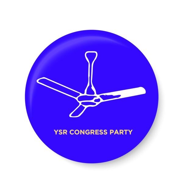 Customize Pin Dot Button Round Badges | YSRCP (YSR Congress Party) Political Party | Election, Vote, Campaign, Symbol,