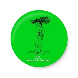 Customize Pin Dot Button Round Badges | JD(S) Janata Dal (Secular) Political Party | Election, Vote, Campaign, Symbol,