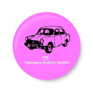 Customize Pin Dot Button Round Badges | TRS (Telangana Rashtra Samithi) Political Party | Election, Vote, Campaign, Symbol,