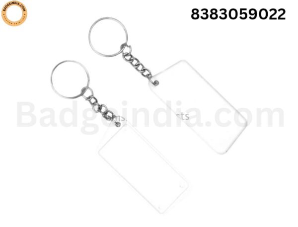 25X55 mm RECTANGLE KEYCHAIN – SINGLE SIDE STICKER TYPE