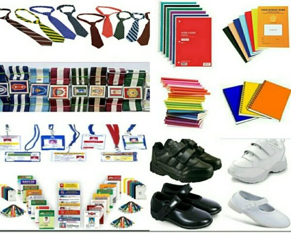 School Supplies - Belts, Ties, ID Cards, Trophies & Awards, Uniforms, Badges & Medals, Notebooks & Diaries and Pens