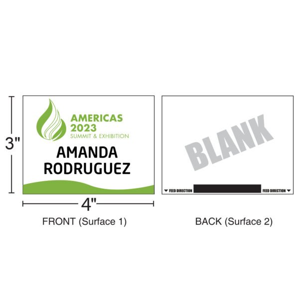 4" x 3" | Standard Custom Badge | One Color