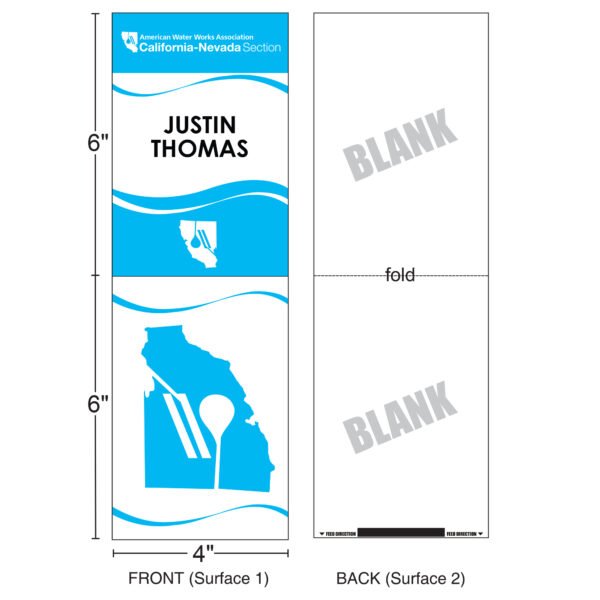 4" x 6" | Standard Custom Badge | One Color | Two-sided