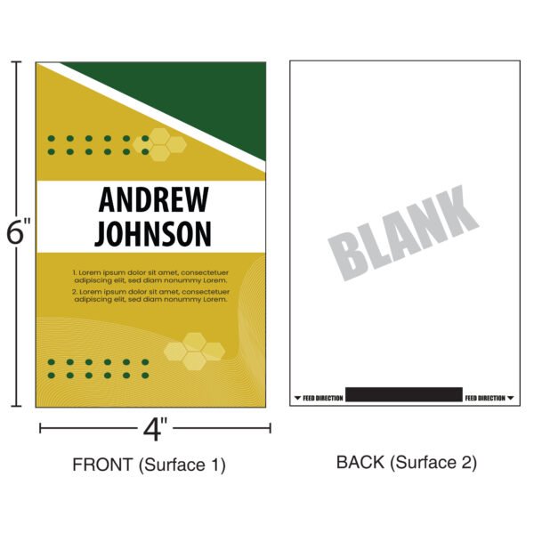 4" x 6" | Standard Custom Badge | Two Color