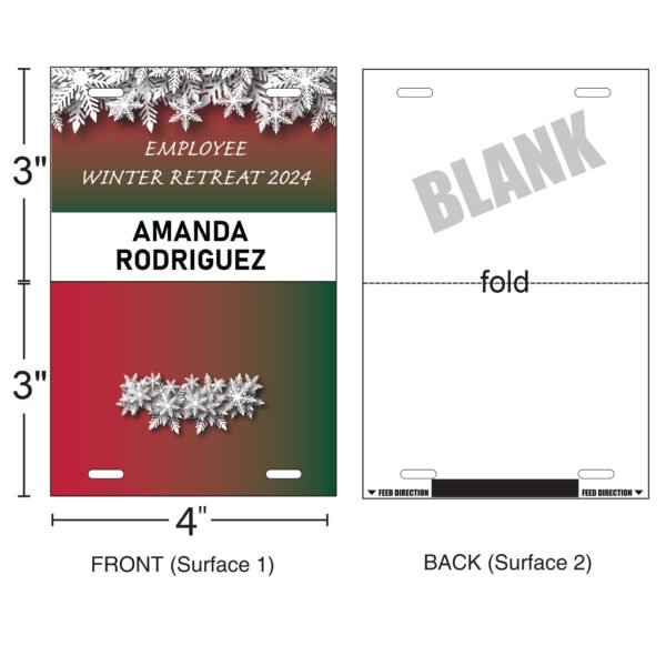 4" x 3" | Standard Custom Badge | Duo Clip | Two-sided