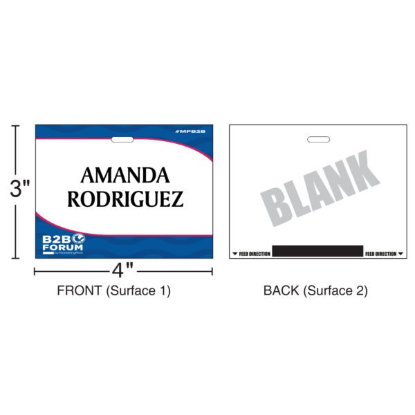 4" x 3" | Standard Custom Badge | 1 Clip