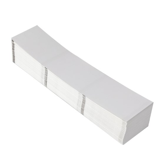 3-1/2" x 2-1/4" Fanfold Direct Thermal Blank Timing Mark Stock