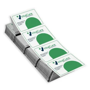 4 x 3 Direct Thermal Fanfold, 2-color Imprint, 1-sided