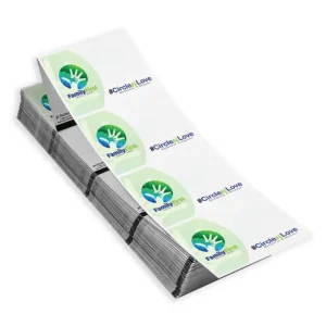 4 x 3 Direct Thermal Fanfold, Full-color Imprint, 1-sided