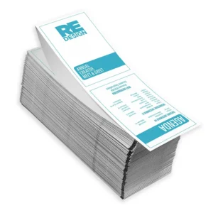 4 x 6 Direct Thermal Fanfold, 1-color Imprint, 2-sided